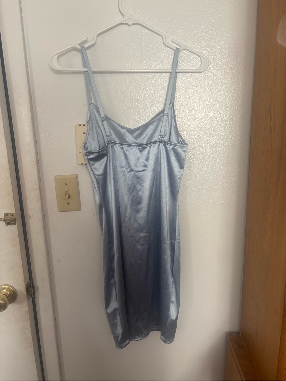 Iris Women’s Medium Blue Silk Bodycon Slip Dress (Women’s Size Medium) - Picture 5 of 7